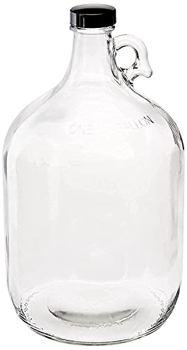 Fastrack Glass Water Bottle Includes 38 Mm Polyseal Cap, 1 Gallon Capacity, Clear #TOP28