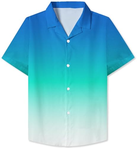 Image of SANGTREE Girls & Women's Hawaiian Shirts Button Down Short Sleeve Floral Tropical Shirt Beach Vacation Blouse Tops