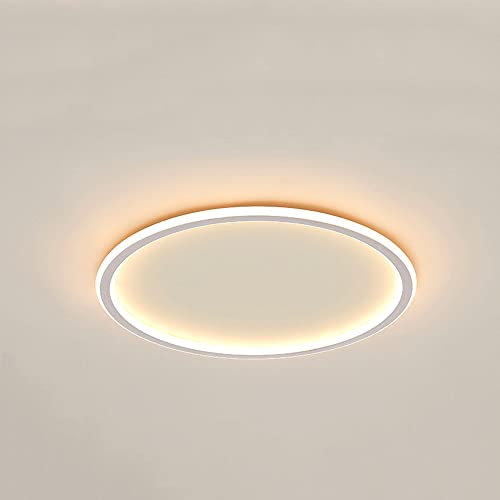 WFZRXFC Lámpara de Techo LED Redonda Minimalista Moderna para Montaje Empotrado 11,8 Pulgadas de diámetro, lámpara de Techo Ultrafina de 1,7 Pulgadas Luces de Techo de luz de 360 ​​° con Marco de 38W
