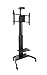 Produktbild Premium TV Trolley Display fur Ausstellung und Messen  Standfuss mit Rollen  mit 800mm VESA TV Halterung mit 2 Regalen fur 32-80 Zoll LCD, LED Plasma Bildschirme bis zu 50 Kg