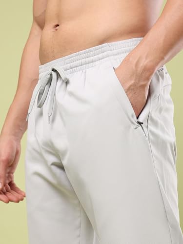 Image of TECHNOSPORT Mens Regular Fit Solid Woven Track Pant for Activewear, Regular Use and Quick Dry, (Non- Stretchable)