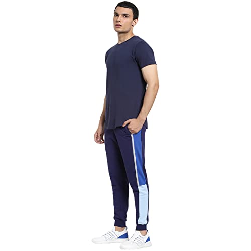 Image of Bewakoof Men's Cotton Regular Fit Joggers | Track pants for man | Lower for man | Trouser for men | Multipurpose | Mens Lower Activewear | Utility Pockets | Lightweight & Flexible Elastic Waist | Casual Joggers