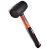 Edward Tools Rubber Mallet Hammer 16 oz – Durable Eco-friendly Rubber Hammer Head for Camping, Flooring, Tent Stakes, Woodworking, Soft Blow Tasks without Damage – Ergonomic Grip Handle