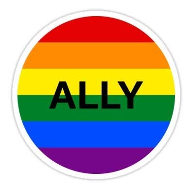 (Set of 3) Lancy s Artwork LGBT Ally Rainbow Circle - Gay Pride Decal Sticker - Sticker Graphic - Auto, Wall, Laptop, Cell, Truck Sticker for Windows, Cars, Trucks