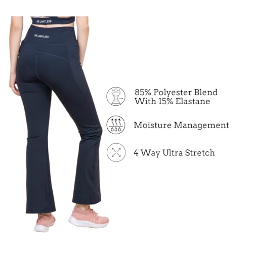 Image of 3rd Planet Women's High Waist Activewear Leggings | 4-Way Stretch, Sweat-Wicking, Non-See-Through Gym & Yoga Tights with Side Pockets | Comfortable Slim Fit Pants for Workout, Running & Fitness