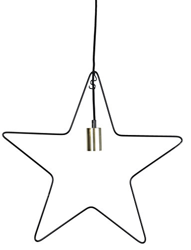 Star Hanging Ramsvik ca. 55 x 55 cm, E 27 Socket, Colour: Black/Brass, Metal, E27