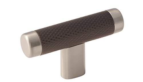 Amerock 2-5/8" Bar Esquire Satin Nickel/Oil-Rubbed Bronze Cabinet Knob