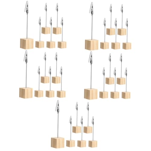 Ciieeo 5sets Tabletop Message Clips Versatile Card Holders for Memo Display Rustic Design for Office Home and Events Easy to Use and Stylish Decor 6pcs*5