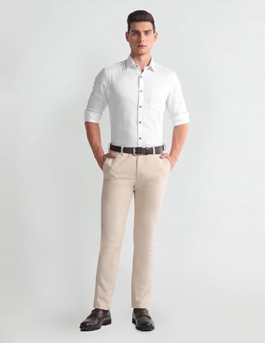 Image of Arrow Slim Fit Mens Formal Shirt - 100% Cotton, Breathable & Comfortable, Full Sleeves Shirts for Men