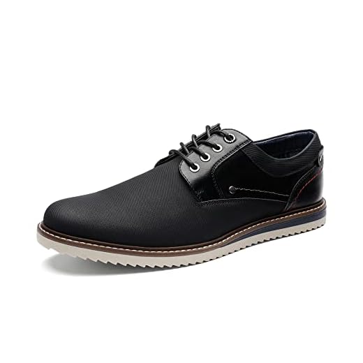 Bruno Marc Zapatos de Cordones Zapatillas Casual Oxfords Clásico Formales Derby para Hombre Negro SBOX2213M-E Talla 43 (EUR)
