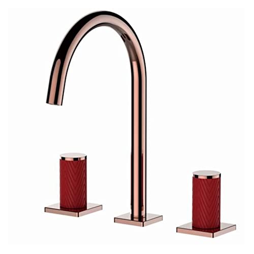 Robinet salle de bain 8 pouces pour vasque moderne or rose