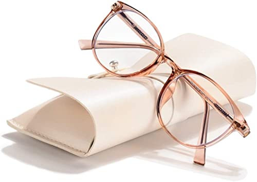 FONHCOO Lunettes Anti Lumière Bleue Femme et Homme, TR90 Ultra-légère Repos Verres Transparent Unisexe Anti-fatigue Stylé Écran Protection UV