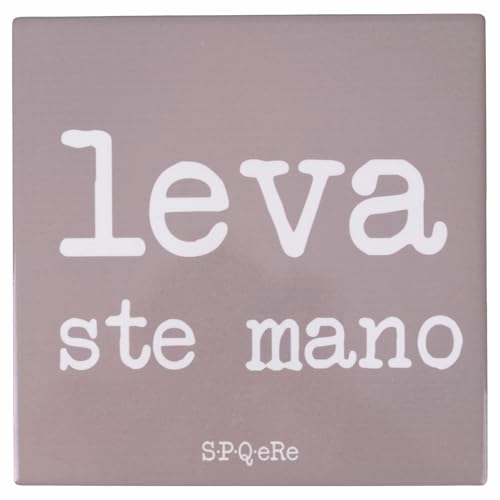 Set mit 3 dekorativen Fliesen 20 x 20 cm aus Keramik, Unterseite aus Kork, S.P.Q.eRe