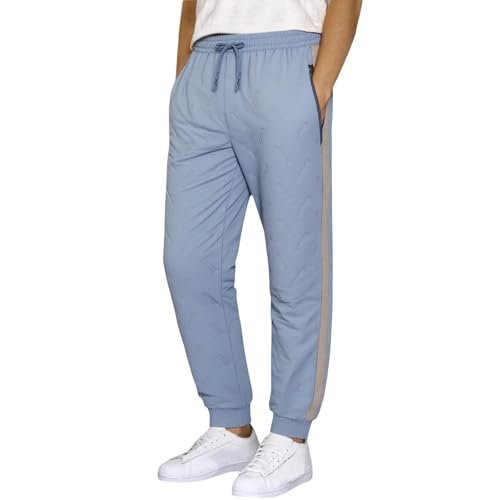 Pantalon de jogging doublé polaire pour homme, coupe ample en coton gris
