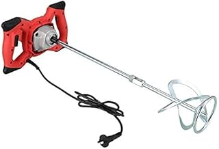 WSVULLD Foret de mixage à palettes électriques, mélangeur de ciment de béton portable de poche pour brassage de mortier de mortier de masse de masse en plâtre et alimentation, 2100W 6 vitesse réglable