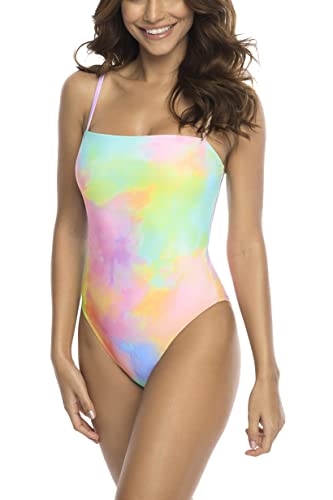 RELLECIGA Damen Monokini One-Piece Bikini Badeanzug Splash L Cover