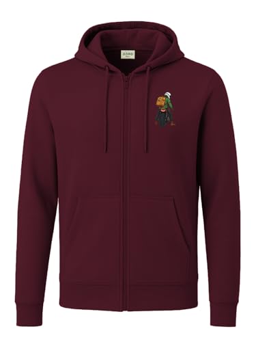 Image of ADRO Men's Regular Fit Zip-Up Hoodie for man | 320 GSM Cotton Poly Fleece Zipper Sweatshirt with Soft Fabric & Printed Hoodies