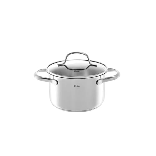 Fissler San Francisco/Edelstahl-Topf (1,9 L - Ø 16 cm) Kochtopf mit Glas-Deckel, Schüttrand, Mess-Skala - Induktion