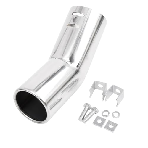 Tubo de escape curvo universal en acero inoxidable para silenciador de coche de 1.91 a 3.81 cm