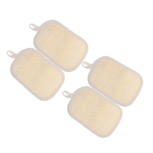 Hoement 4 Esponjas De Lufa Para Fregar Esponjas De Lufa Para Rostro Cuerpo Spa Exfoliantes Faciales Toallitas Exfoliantes Naturales Toallitas Desmaquillantes