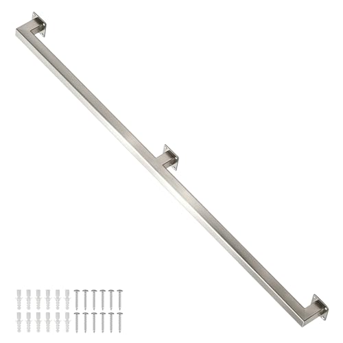 Rampe d escalier inox brossé ultra résistante avec support mural