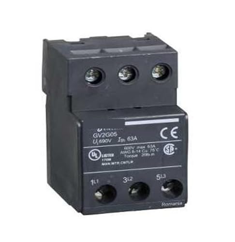 Bloque de terminales TeSys GV2G05 de 3 polos para la gama de contactores TeSys U