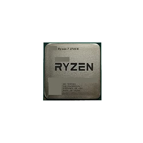 CPU Ryzen 7 2700X R7 2700X 3,7 GHz Processeur d'unité Centrale à Huit cœurs Sinteen-Thread 16M 105W YD270XBGM88AF Socket AM4 Réactif et Puissant