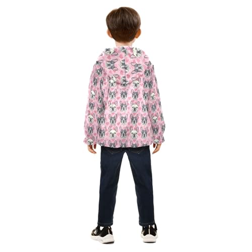 Cute Dog Puppy Heart Boys Fleece Coat,Children's Zip-Up Hoodie Jacket,Baby Warm Fashion Outerwear 3-10T,A1134524