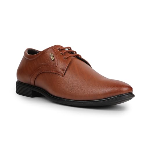 Image of Liberty Fortune HOL-130E Formal Lacing Derby Shoes for Men with PVC Sole | PU Outsole | Comfortable & Lightweight | Cushioned Footbed | Durable & Trendy Design