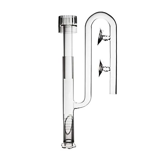 FZONE Aquatic Glass Lily Pipe Inflow with Surface Skimmer for Aquarium Filter 5/8''(16/22mm) Tubing