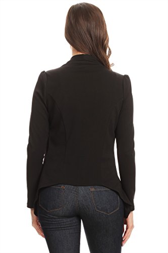 Women's Classic Draped Open Front Blazer Casual Workwear Long Sleeve Jacket4