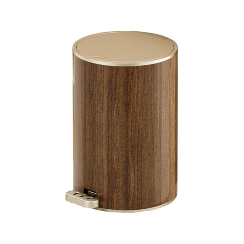 Caneca de basura con pedal 12L diseño madera