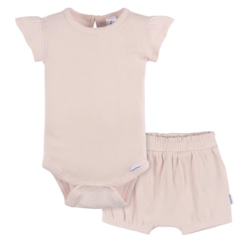 Gerber baby-girls Bodysuit and Shorts Set