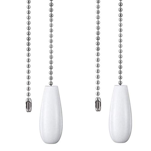 Ceiling Fan Chain Pulls White Wooden Pull Chain Extension for Ceiling