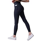 [CRZ YOGA] ヨガパンツ 九分丈 レディース レギンスパンツ ヨガウェア 速乾 ストレッチ ポケット付 アジアフィット Butterluxe 股下24インチ ダークネイビー M