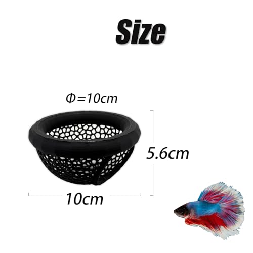 image for HOZOE Aquarium Floating Betta Fish Skins, Betta or Shrimp Feeder, Cave