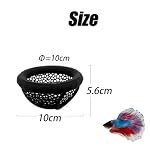 Aquarium Floating Betta Fish Skins, Betta or Shrimp Feeder, Cave and Hammock, Small Fish Feeding Rings, Aquarium Hiding Feeding Decorative Accessories (Black) - Image 3