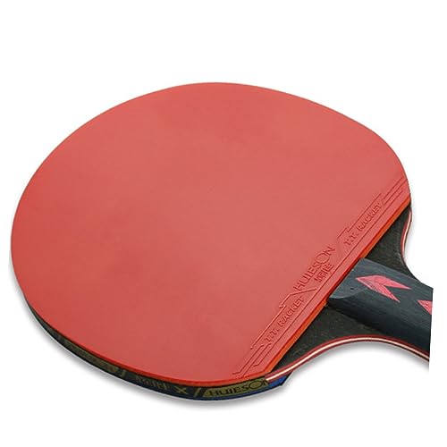 BCOATH 2 Pack 5 Star Pingpong Racket Carbon Fiber Double Pimples-in Senior Player Practice Racket Lightweight Easy to Control