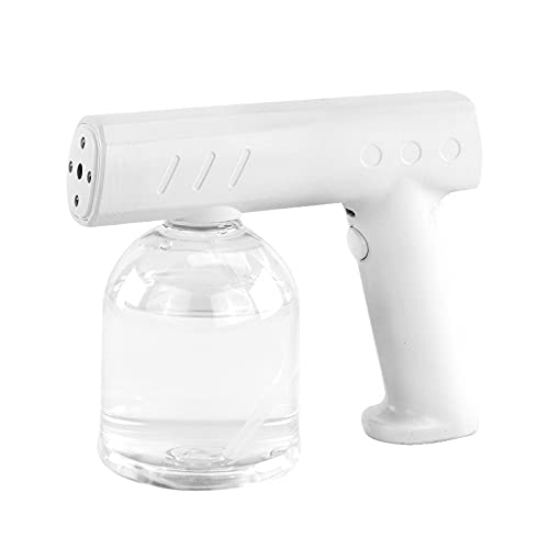 USB充電式アルコールアトマイザー、500ml大容量、LEDブルーライト付き滅菌器、電動ポータブルナノスチームスプレーガン、多機能家庭/車/オフィス自動空気清浄機スプレー、ディフューザー