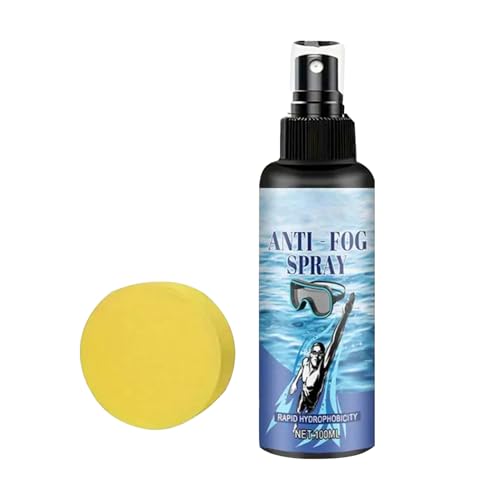 Genikeer Agente Antivaho para Gafas de Natación - Spray Antivaho para Gafas de Agua | Líquido de Mantenimiento Portátil 100ml para Entrenamiento en Piscina Buceo Snorkel