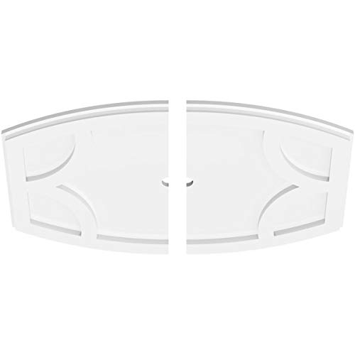 Image of Ekena Millwork CMP24X16KY2-01000 Kailey Architectural Grade PVC Contemporary, Two Piece Urethane Ceiling Medallions 24 inchW x 16 inchH x 1 inchID x 13 inchC x 1 inchP
