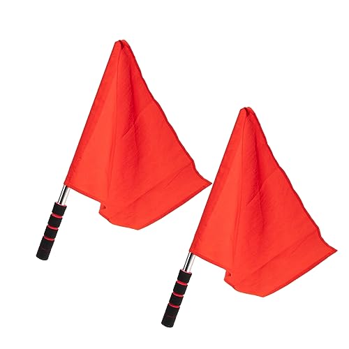 BRIGHTFUFU Match Referee Flag Set 2pcs Signal Flags for Volleyball Traffic Warning