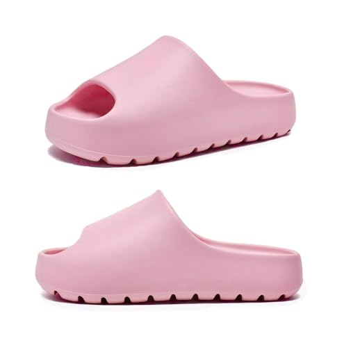 Image of Cloud Slides for Women,EVA Soft House Slippers Unisex,Open Toe Thick Sole Shower Shoes,Mens Slides Indoor & Outdoor