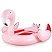 RELAX4LIFE Isola Galleggiante Fenicottero, Isola Gonfiabile in PVC Impermeabile, Isola Acquario Gigante per Circa 4-6 Persone con Carico 480 kg, per Mare, Piscina e Lago, 308 x 320 x 175 cm