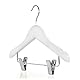 12 Holz Kinderkleiderbügel mit Klammergestell - 30 cm - Hangerworld