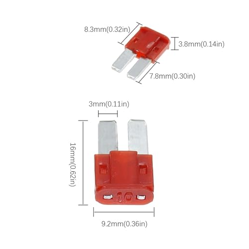 10PCS 5A 7.5A 10A 15A 20A 25A 30A AMP Micro 2 Long Leg Fuse 9mmx15.5mm M2 Long Foot Automobile Fuse Insert(7.5A) miniatura 6
