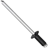 5052 Aluminum Open End Blind Rivet with Aluminum Break Pull Mandrel, Meets IFI-114 Grade 11, Dome Head, Black, 1/8