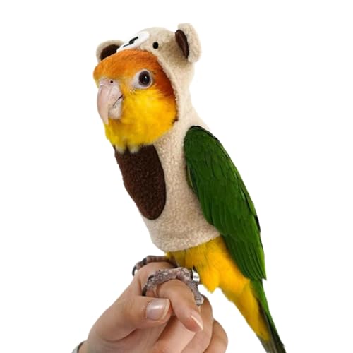 Cockatiel Costume, Cute Bird Costume, Bear Shape Parrot Cloth, Warm Parrot Cloak, Multi-Purpose Bird Clothes, Parrot Cosplay Pro