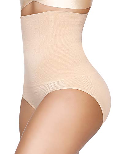 Body Shaper for Women,High Waisted Tummy Firm Control Panties Slimming Waist Shapewear(Nude,Medium-Large)