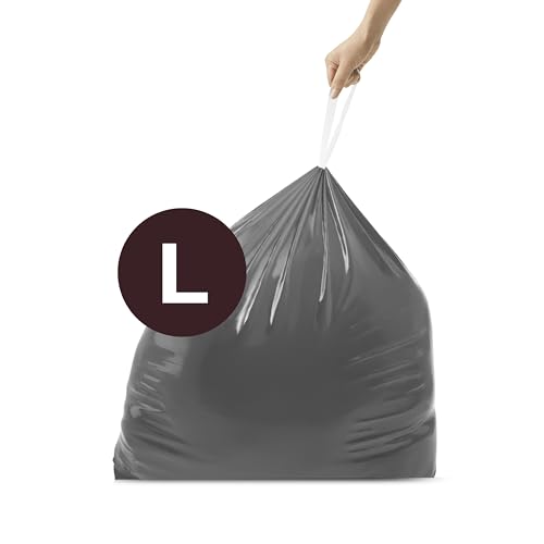 Image of simplehuman Code L 40 Count, Genuine Custom Fit Liners, Drawstring Trash Bags in Dispenser Packs, 18 Liter / 4.7 Gallon